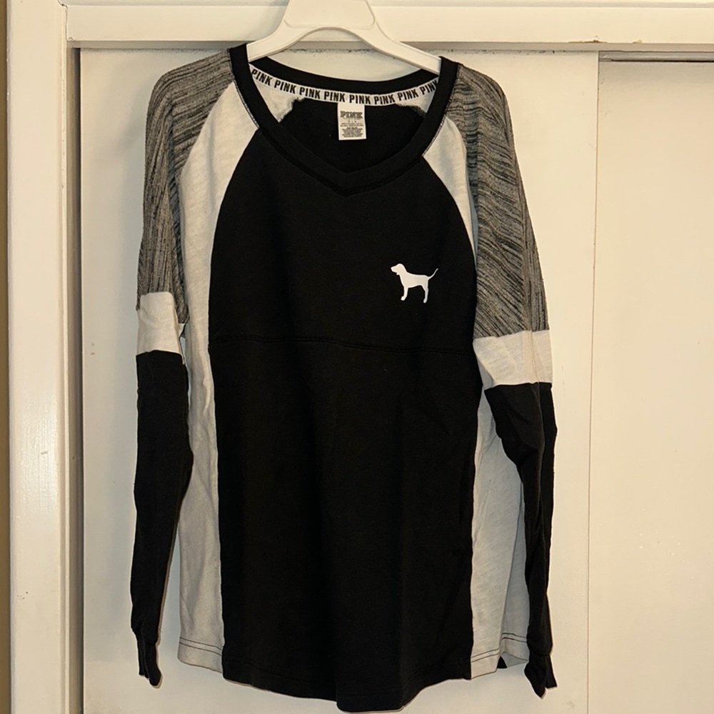 Black and Gray Long Sleeve Shirt